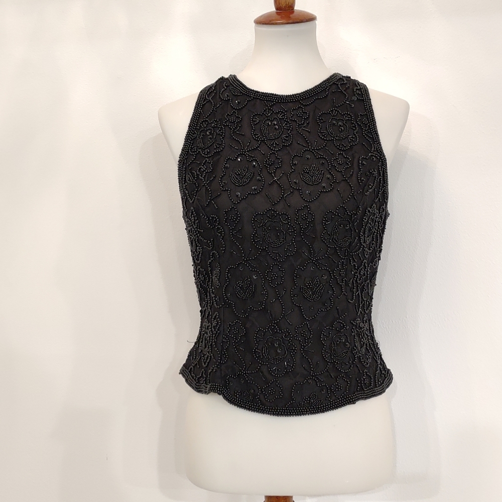 Vintage Laurence kazar beaded top